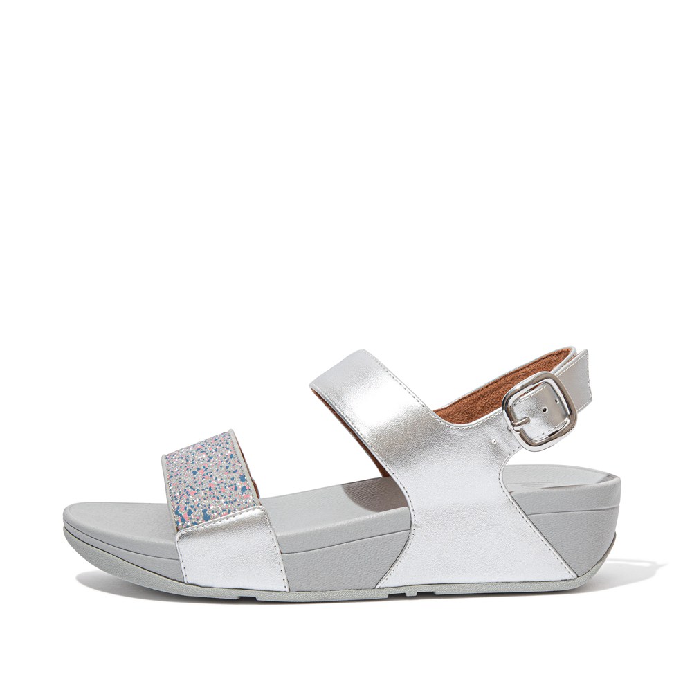 Fitflop Womens Sandals Silver - Lulu Shimmer Back-strap - YA8640215